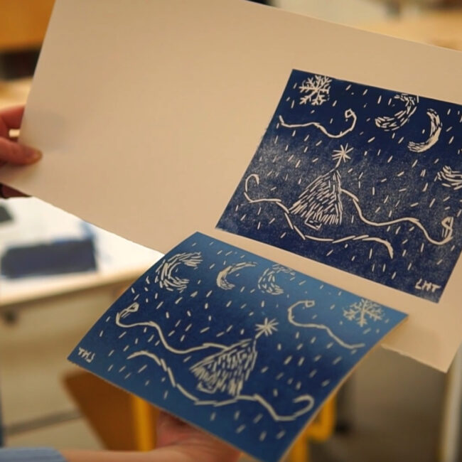 linoollõige Qpeale klaasistuudio_töötuba_linoollõige