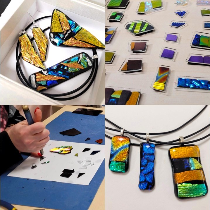 Qpeale klaasistuudio meeskonnaüritused dicroidklaasist ehted